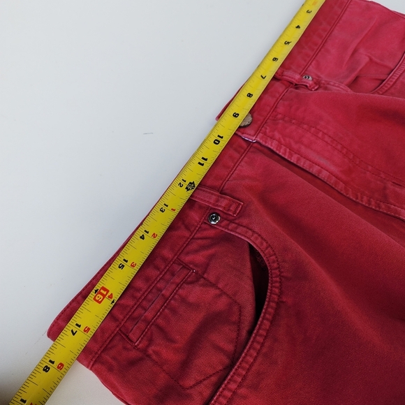 Saks Fifth Avenue Burgundy Red Pants Jeans Mens Pima Cotton Modal Soft Sz 34 - Picture 7 of 12